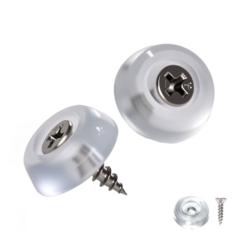 Gummifüße mit Schrauben für Möbel - 50 Stück transparente Gummifüße und 50 Schrauben enthalten. Ideal für Küchenarbeitsplatten, Käsebretter und kleine Möbelstücke-Schützen Ihren Boden und Möbel