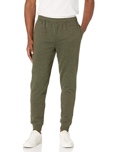 Amazon Essentials Herren Entspannte Jogginghose, Fleece, Bequeme Passform, Olivgrün, M