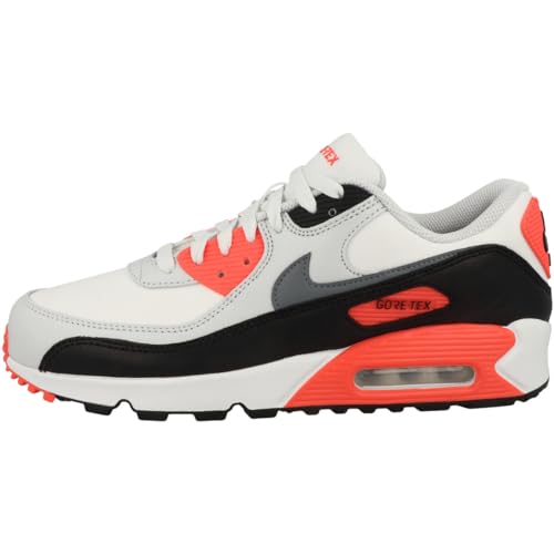 Nike Air Max 90 GTX Laufschuh für Herren, Summit White/Cool Grey-Bright Crimson, 7 UK (8 US)