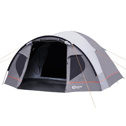 PORTAL Blackout Zelt 3-4 Perosonen mit Vorzelt Camping Kuppelzelt 4000mm wasserdicht Familienzelt Festivalzelt Outdoor für Camping Reise