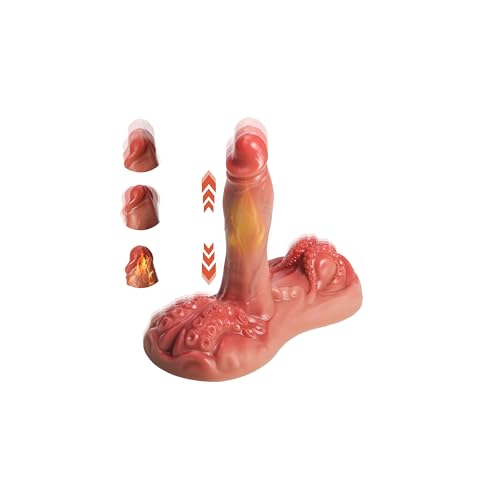 Wakelust Sit-and-Ride-Stoß Dildo Vibrator für Frauen, Realistischer Analdildo Monster Dildos Analvibrator mit 9 Vibrations & 7 Stoßen Zur Anus & Vagina Stimulation Sex Spielzeug für die Frau & Männer