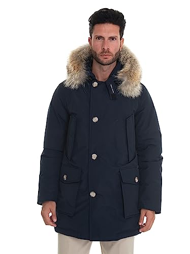 WOOLRICH Damen Winter-Parka Mantel, Blau, L, Wasserfest, winddicht, Langarm, Regular Fit, Floor-length, Outdoor-Aktivitäten - Skifahren