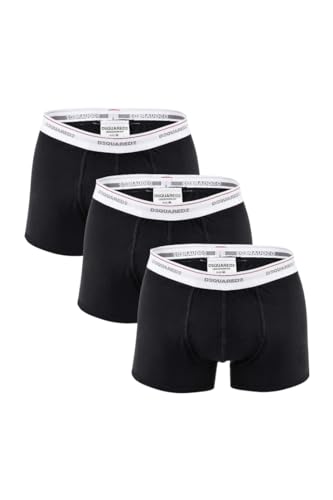 DSQUARED2 Herren Trunk, 3er Pack, Black, 2XL