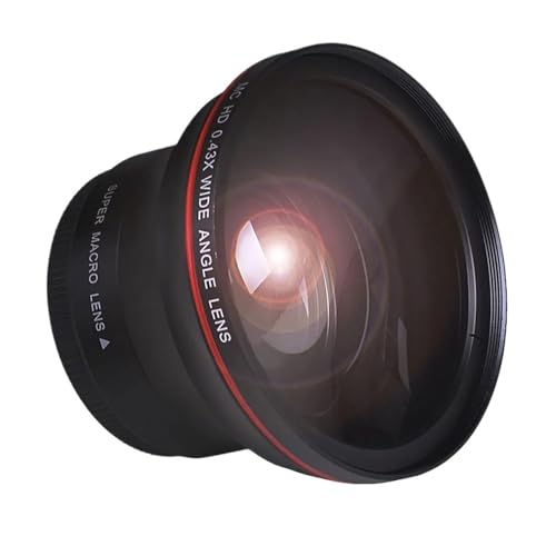 Kompatibel mit Nikon D7100, D7000, D5500, D5300, D5200, D5100, D3300, D3000: 52-mm-0,43-Fach-Weitwinkelobjektiv mit Makrofunktion for DSLR-Kameras
