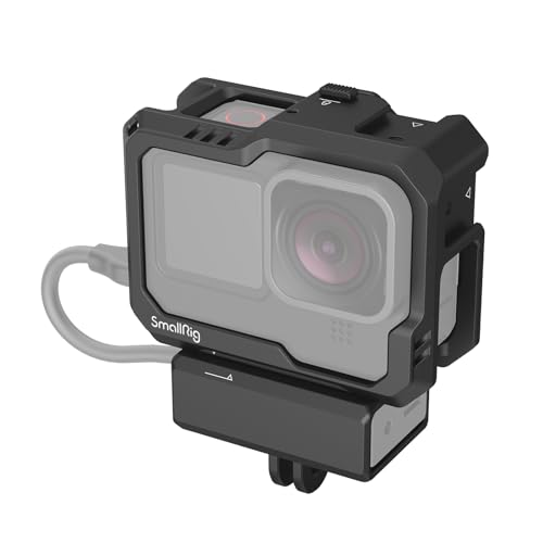 SMALLRIG Hero13 Hero12 Hero11 Hero10 Hero9 Black Cage für Go Pro mit 2 Cold Shoe Mounts für Go Pro Hero 13/12/11/10/9 Black - 3083C