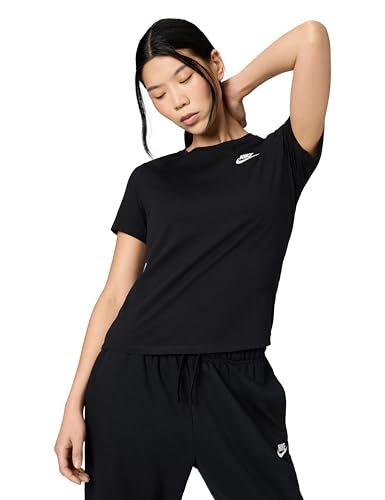 NIKE Damen Sw Club T-Shirt, Schwarz, XS EU