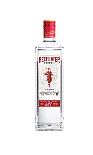 Beefeater London Dry Gin – Edler und hochwertiger Premium-Wacholderschnaps, nach London Dry Gin-Art hergestellt – 1 x 1 L – 40% Vol.