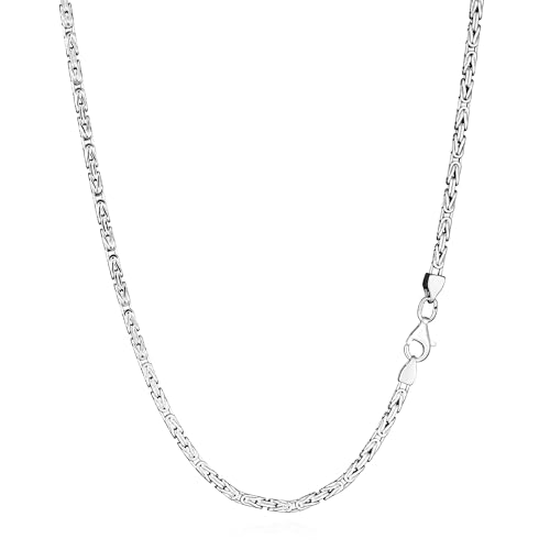 NKlaus 55cm Königskette 925 Silber 4fach diamantiert breite 2mm Halskette Silberkette 16173