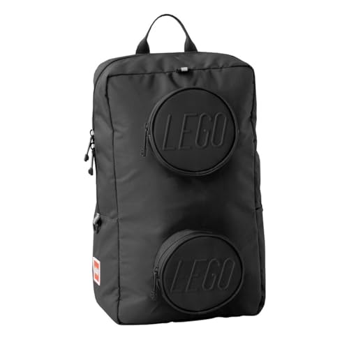 BBM Bags Signature Brick 1x2 Rucksack 18 Liter, Alltagsrucksack ca. 40 x 24 x 13 cm, Freizeit Daypack mit Brustgurt in Schwarz, Hauptfach mit Laptop und Tablet Fach und 2 Fronttaschen mit Handyfach