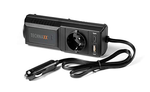 Technaxx TE21 Wechselrichter 200W - Spannungswandler für AC-Netzspannung zum Anschluss verschiedenster elektronischer Geräte, wie z.B. Tablets, Smartphones, Laptops, Spielkonsolen, Fernseher, DVD etc