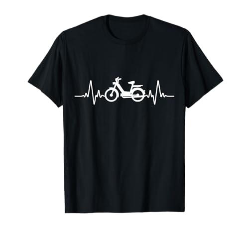 Herzschlag Moped Mofafahrer Mofa Mofaroller Geschenk T-Shirt