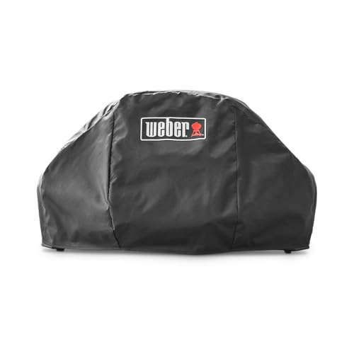 Weber Premium Grill Abdeckhaube für Pulse 2000, atmungsaktiv UV- & wasserbeständig, Schutz for Wind & Wetter, mit Klettverschluss zum Befestigen - Schwarz (7140)