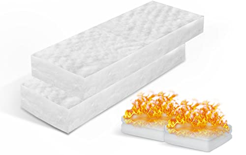 Beekeg 2 Stücke keramikwolle für bioethanol,keramikschwamm für bioethanol Kamin,tischkamin Indoor,Brennkammer Ersetzen Sie den Docht,tischkamin Ethanol Ceramic Sponge/Ceramic Wool