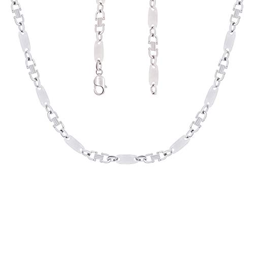 925er Sterling Silber Plattenkette Massiv 10 mm Halskette 55 cm Unisex Königs Kette Steigbügelkette