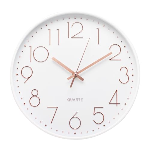 APIELE Silent Simple Pointer 3D Digital Wanduhr für Schlafzimmer Küche Wohnzimmer Schule