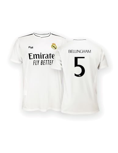Real Madrid Home Trikot Saison 24/25, Bellingham, M, Replik Shirt Mit Offizieller Lizenz