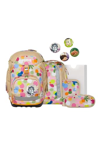 ergobag Pack Set ergonomischer Schulrucksack flexibel 6-teilig Set 1. Klasse Grundschule für Mädchen und Jungen
