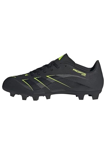 adidas Unisex Predator Club Firm Ground/Multi Ground Football Boots, Core Black/Carbon/Lucid Lemon, 40 2/3 EU