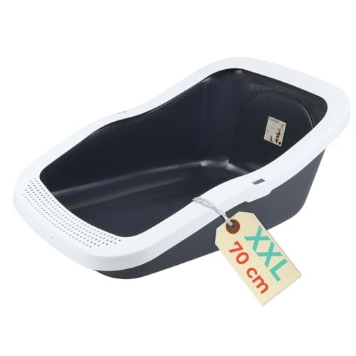 XXL Katzenklo Katzentoilette groß Großes Katzenklo 70 cm Katzen Klo offen Katzenklo hoher Rand Katzenklo ohne Deckel Katzenklo große Katzen Jumbo 70 cm
