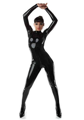 Palace Civet Latex Gummi Gummi Catsuits angepasste Rückseite Zipped Customized 0.4mm, Schwarz, Benutzerdefinierte