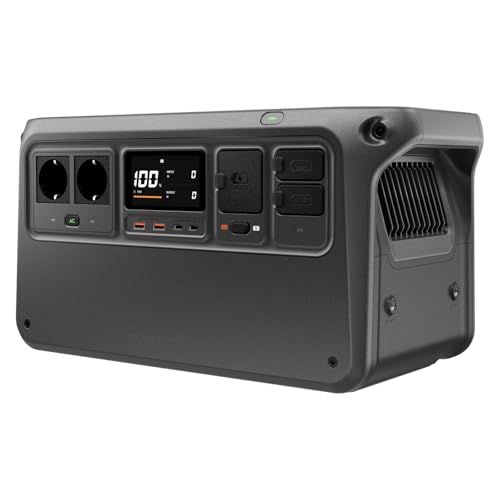 DJI Power 1000 V2 Tragbare Powerstation 1024Wh, 2600W Power Station Solar, LiFePO4 Akku, Kompakte Größe, Schnellladung in 37 Min. von 0% auf 80%, Elektrischer Generator für Camping/Zuhause/Wohnmobile
