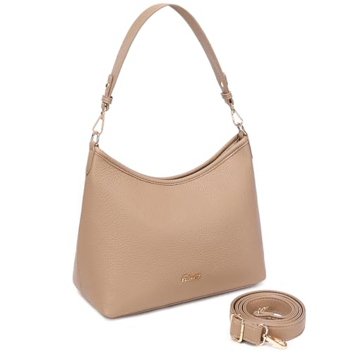 cotwoco Handtasche Damen Umhängetasche - Crossbody Bag Elegant Hobo Bag Shoulder Bag for Women PU Leder Schultertasche Damen mit Abnehmbarem Schultergurt für Schule Büro Arbeit Reisen Ausflug Einkauf