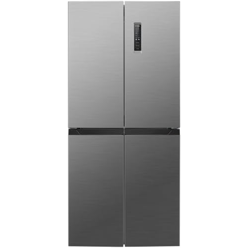 Bomann French Door Kühlschrank No Frost | Kühl-Gefrier-Kombinationen mit Total No Frost | Kühlschrank mit Gefrierfach 362L | Side by Side mit MultiAirflow-System | KG 7358 inox