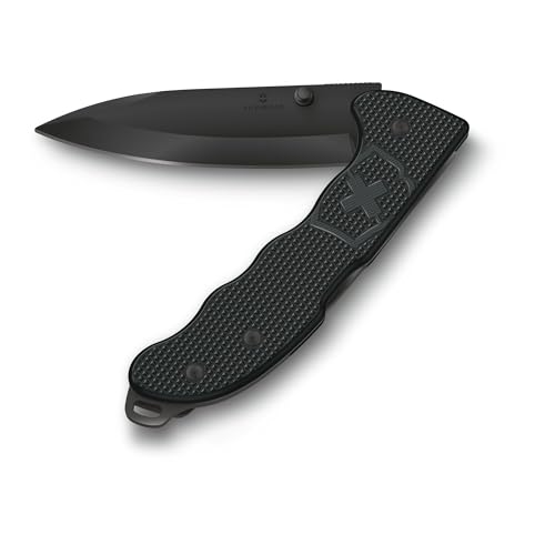 Victorinox Schweizer Taschenmesser Hunter Evoke BS Alox, Klappmesser Outdoor, 4 Funktionen Inkl. 10 cm Klinge und Daumenpin, Schwarz