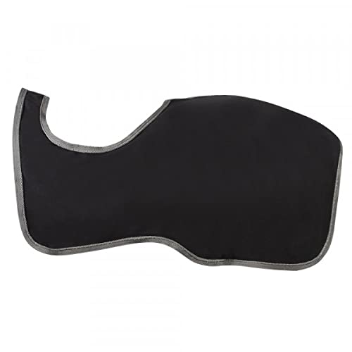 PFIFF 102985 Ausreitdecke Fleecedecke Pferdedecke, Antipeeling Fleece, Schwarz Full