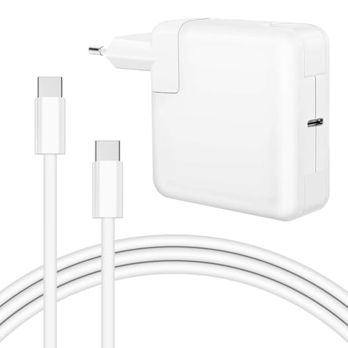 MacBook Ladekabel, 96W USB C Ladegerät für Mac Book Pro 16/14/13'', Mac Book Air 13/15'' (2019~2025), M1 M2 M3 M4 Mac Laptop Series, iPad Pro 12.9/11 Zoll und alle USB-C Geräte (inkl. 2m Ladekabel)