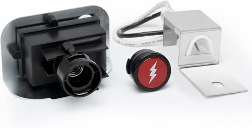 onlyfire Elektronische Zünder Kit für Weber Q120 Q220 80475 Gasgrill Ersatz Zündsatz, Piezo Funkenzünder, Zündung Kit BBQ Grill Druckknopf Zünder, Schwarz