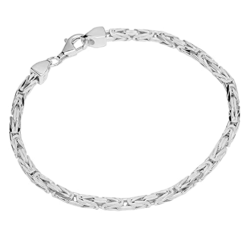 NKlaus Armband 925 Sterling Silber 19cm Königskette 8 fach diamantiert Herren Armkette 12658