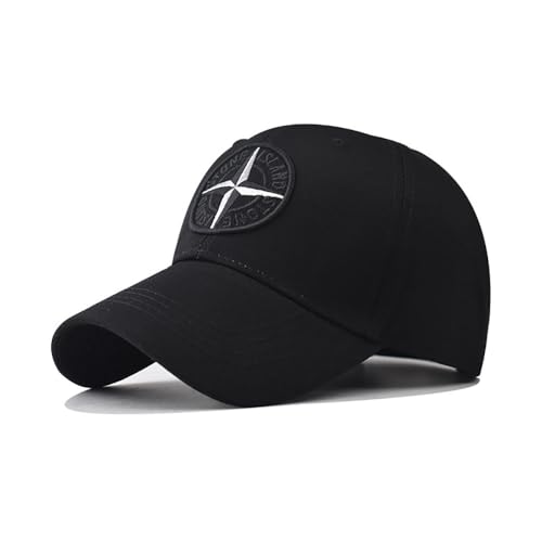 Herren Basecap Klassische Baumwolle Baseball Cap Schild Stickerei Adler USA Outdoor Cap Neutral (Baumwolle, Kreuz Schwarz)