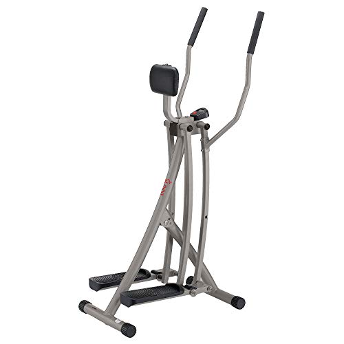 Sunny Health & Fitness SF-E902 Air Walk Crosstrainer Glider, LCD-Monitor, 100 kg max. Gewicht, 762 mm Schrittlänge, Hometrainer, Crosstrainer, Fitnesscomputer, zusammenklappbar, Schwarz, Einheitsgröße