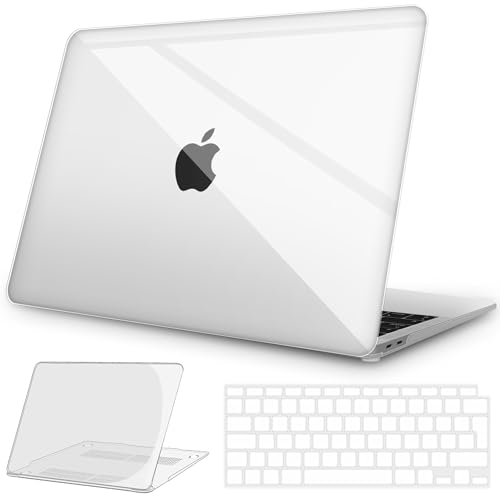 NPUOLS Hülle Schutzhülle für MacBook Air 13 Zoll Hülle 2021 2020 2019 2018 Modell A2337(M1) / A2179 / A1932,Dünne Vergilbung Sbeständige Schutzhülle und TPU EU Tastaturabdeckung (A2337/A2179)