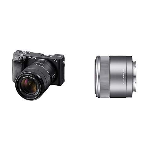 Sony Alpha 6400 APS-C Spiegellose Kamera mit 18-135mm Objektiv (Schneller 0,02s Autofokus mit Augenerkennung, 4K-Video und neigbares Display für Vlogging) + 30M35