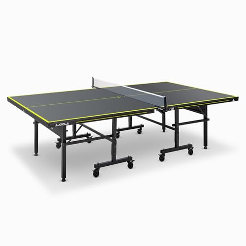 JOOLA Tischtennisplatte Inside J18 Tischtennistisch Indoor klappbares Untergestell – Schneller Aufbau Inklusive Netz, Grau, 274 x 152,5 x 76 CM
