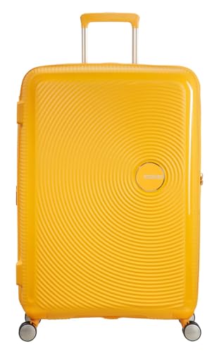 American Tourister Soundbox - Spinner L Erweiterbar Koffer, 77 cm, 97/110 L, Gelb (Golden Yellow)