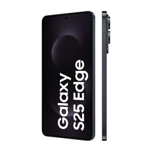 Samsung Galaxy S25 Edge AI Smartphone mit Galaxy AI, Ohne Vertrag, Handy mit Android, 12 GB RAM, 512 GB GB Speicher, 200-MP-Kamera, Titanium JetBlack, 3 Jahre Herstellergarantie [Exklusiv auf Amazon]