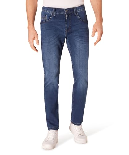 PIONEER AUTHENTIC JEANS Herren Jeans Rando | Männer Hose | Regular Fit | Blue Denim/Washed Washed | Blue/Black Used Whisker 6805 | 34W - 30L
