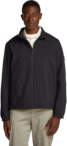 Tommy Hilfiger Herren Blouson Jacke Branded mit Reißverschluss, Schwarz (Black), M