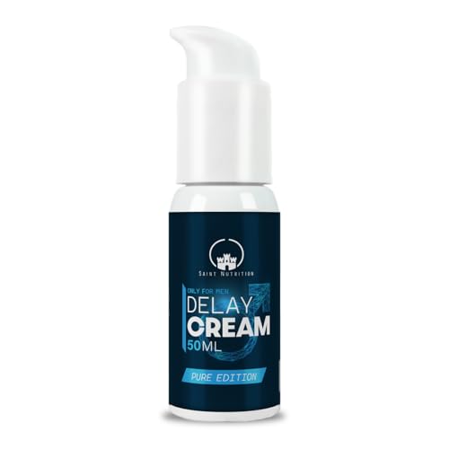 Saint Nutrition® Delay Creme für Mann – Sofortwirkung - Verzögerungscreme für Männer - Hautfreundlich & Diskret - mit pflegenden Inhaltsstoffen - 50 ml - für die Langfristige Anwendung