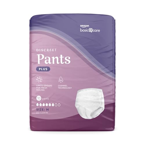 Amazon Basic Care Damen Pants Plus Medium – 40 Stück (4 Packungen à 10 Stück), Weiß