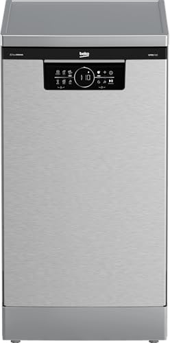 Beko BDFS26040XQ bPRO 500 Geschirrspüler 45 cm, freistehend, unterbaufähig, für 10 Maßgedecke, 6 Programm, 5 Zusatzfunktionen, 3 Spülebenen, HygieneIntense, AquaIntense, Edelstahllook