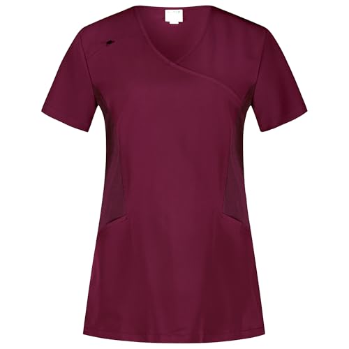 B-well Justina Kasacks Damen Pflege Kasacks Altenpflege Damen (Wein, 2XL)