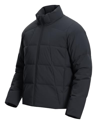 Pioneer Camp Herren Winterjacke Warm Wasserdicht Winddicht Atmungsaktiv Outdoor Pufferjacke mit Kapuze(Black;S)