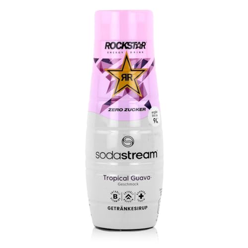 SodaStream Sirup Rockstar Tropical Guava Zero - 1x Flasche ergibt 9 Liter Fertiggetränk, Sekundenschnell zubereitet und immer frisch, 440 ml