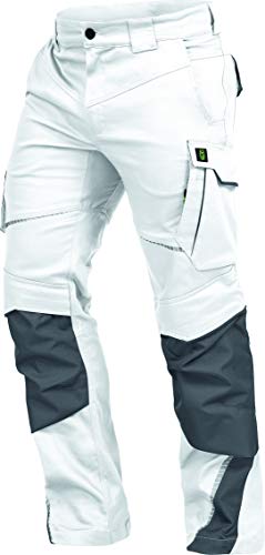 Leib Wächter Flex-Line Workwear Bundhose Arbeitshose mit Spandex (weiß/grau, 50)