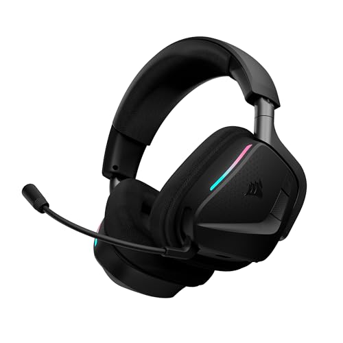 Corsair Void V2 Max Kabellose Bluetooth-Gaming-Kopfhörer, 2,4 GHz, Dolby Atmos, Sonarworks SoundID, bis zu 70 Stunden Akkulaufzeit, Schnellladung, kristallklares Mikrofon – PC, PS5, PS4, Switch, Handy