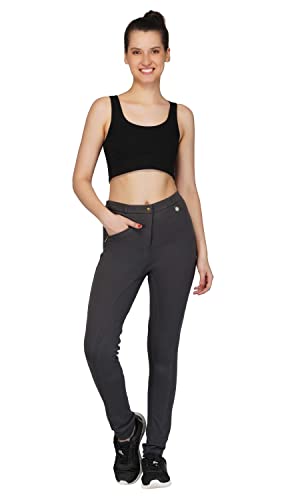 Discount Pet Accessories Reithose Damen Reiten Damen weiche elastische Reithose grau jods alle Größen (EU 34 / 61cm)